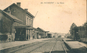 Carte postale ancienne de la gare de Noirhat (vers 1900)