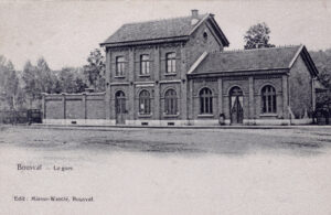 Carte postale ancienne de la gare de Bousval